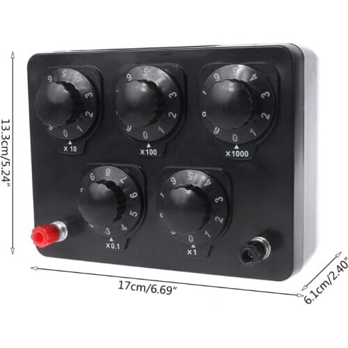 0-9999.9 Ohm Variable Resistance Box Decade Resistor Experimental Equipment For Physical School Teaching
