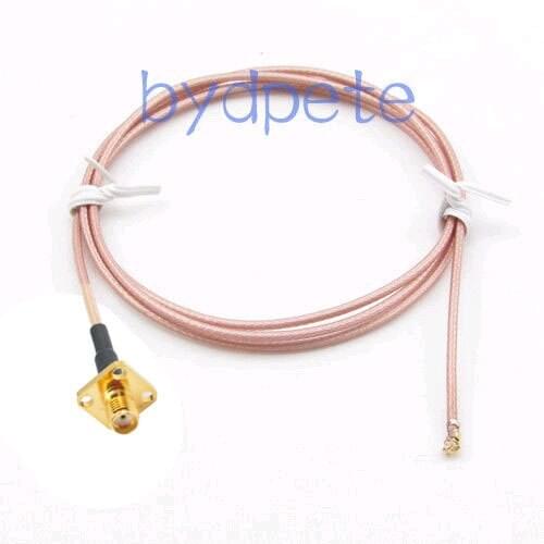 RF RG178 pigtail jumper cable for WIFI Card wireless router 50cm 20in IPX IPEX I-PEX U.FL to SMA female 4 hole chassis panel