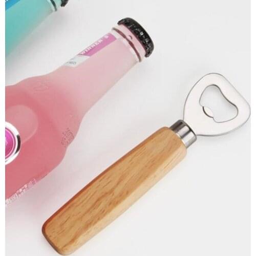 Wood Handle Handheld Bartender Bottle Opener Wine Beer Soda Glass Cap Bottle Opener Kitchen Bar tools F20173494