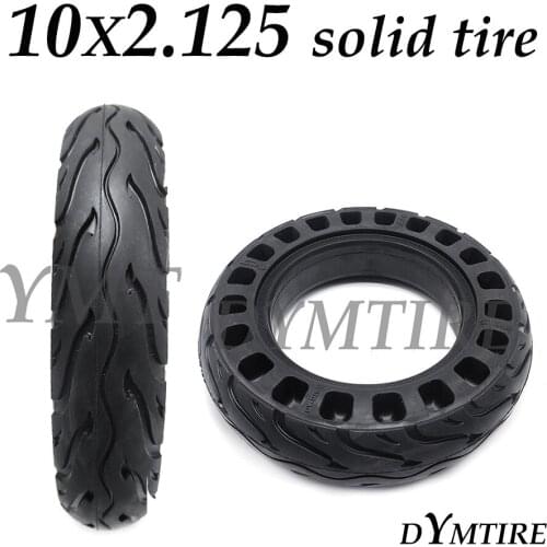 10x2.125 Solid Tire for Electric Scooter 10 Inch Front and Rear High Quality Rubber Wear-Resistant Explosion-Proof Tubeless Tyre