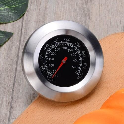 Stainless Steel Barbecue BBQ Smoker Grill Thermometer Household Oven Thermometers Dial Temperature Gauge 50~500