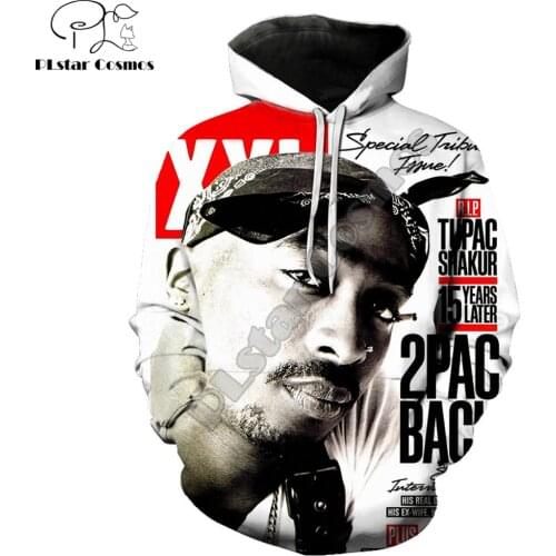 90s rapper 2pac Tupac/Bob Marley 3D Printed Men Hoodie Harajuku Street Hip Hop Sweatshirt Unisex Casual hoodies sudadera hombre
