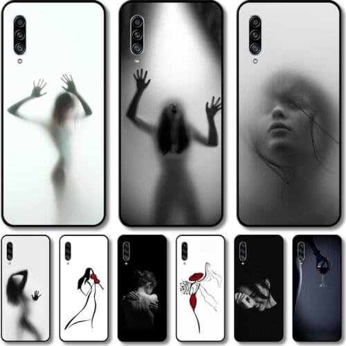 Hazy sexy women Phone Case Hull For Samsung Galaxy M 10 20 21 31 30 60S 31S Black Shell Art Cell Cover TPU