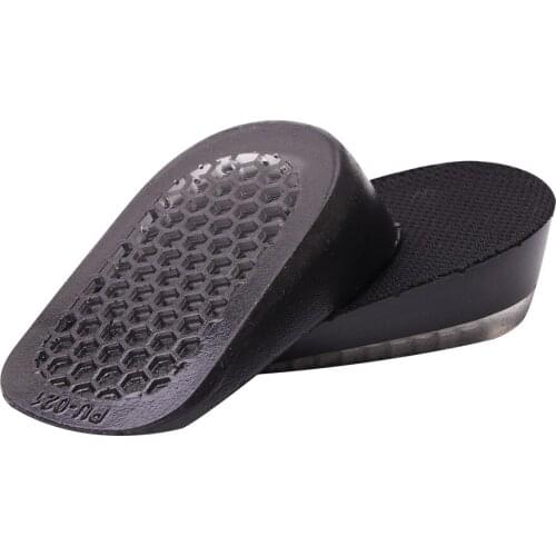 3 Pairs Height Increase Half Insoles, Insert Gel Heel Pads Elevator Shoes Lifts for Men & Women - Black - 1.5-3.5cm Taller