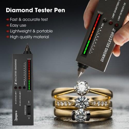Diamond Tester Pen High Accuracy Diamond Selector Detector G-emstone Jewelry Testing Tool with Case for Novice Expert