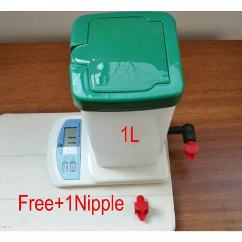1X 1Lt Bucket And 2X Poultry Nipple Horizontal Drinker hen chicken bird quial Rabbit