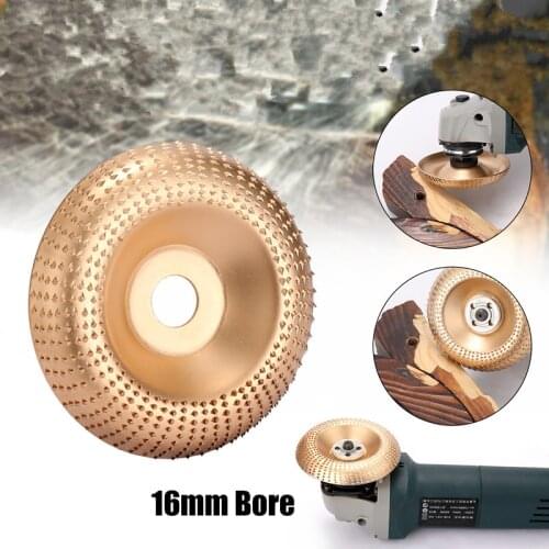 100mm Round Wood Angle Grinding Wheel Sanding Carving Rotary Tool Abrasive Disc Angle Grinder Carbide Coating Bore Shaping