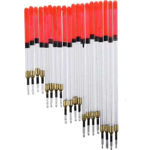 20 Clear Crystal Waggler Fishing Fish Floats Floating Stem Tube Set fishing float catfish flotteur de peche articulos de pesca#8