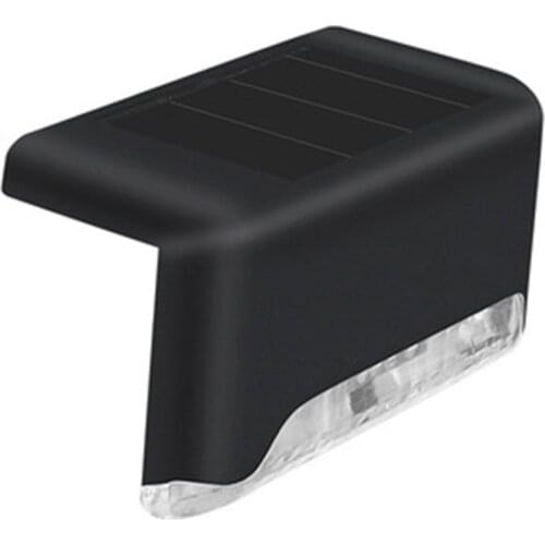 4PCS LED Solar Lamp Path Stair Outdoor Waterproof Wall Light Garden Landscape Step Deck Lights Balcony Fence Solar Lights