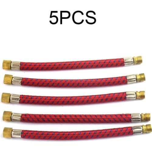 5PCS Air Rubber Hose Bicycle Motorcycle Tire Inflator Hose Inflatable Tube Pipe Connection Bike Pumping Service Parts Extension