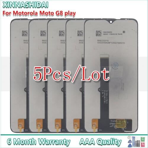 5 Pcs 6.2" LCD Display For Motorola Moto G8 Play XT2015 XT2015-2 LCD Display Touch Screen Assembly Replacement