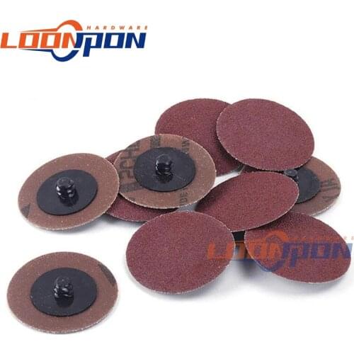 50mm Sanding Disc Pad 24# Roll Lock Sanding Discs R-Type Roloc Disc for Metal Wood Polishing Abrasive Sanding Disc 50Pc