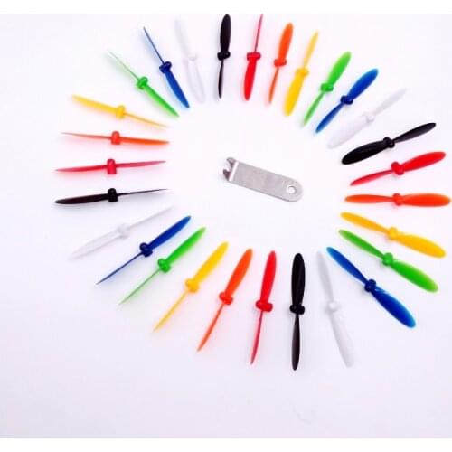 7 colors 28pcs Hubsan H107L H107C H107D Propellers Spare Blade Main Props Propeller For RC Quadcopter 55mm Propellers