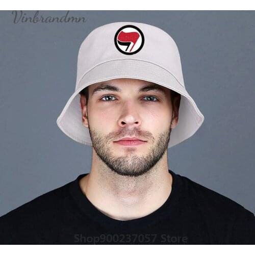 ANTIFA Antifascist Anarchy Anarchist Fisherman Hat peace Flag 3D symbol Fashion Print Gorros Fishing Fisherman Hat