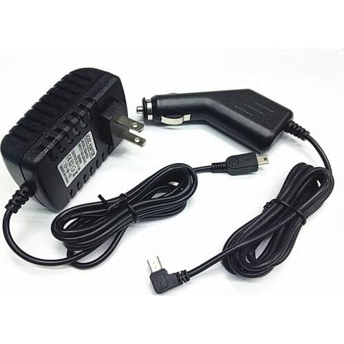 MINI 5P 5V 2A Car Charger +AC/DC Wall Power Adapter Cord for Garmin GPS nuvi 2595 LM/T 2595T/M 2555 LM/T 2555T/M