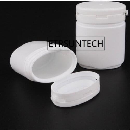 80ml White Plastic Chewing Gum Bubble Gum Bottles With Tear-off Cap 80ml Oval Shape PP Jar For Capsules/Pill Packagings F1277