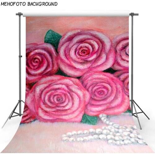 Photography backdrop large rose flowers with white pearl photography background 5x7ft personalized kids photo background props