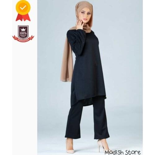 Hijab Combines Muslim Sets For Women 2021 Plus Sizes Dubai Abaya Turkey Muslim Clothes Abaya Kaftan Maxi Dress Islamic Clothing