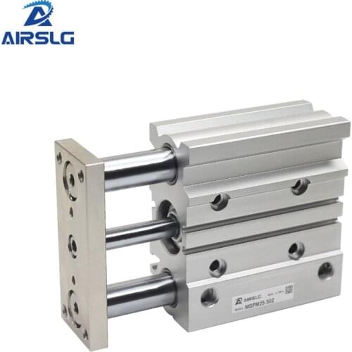 MGPM bore 12 16mm stroke 10-150mm Compact guide cylinder Thin Three axis air pneumatic cylinder with guide rod MGPM12-30Z 16-20Z