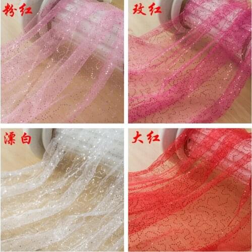 2Meter/Lot 3MM sky full of stars sequins yarn lace fabric stage decoration doll clothes wedding dress diy fabric