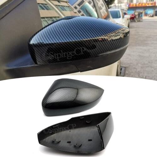 Side Mirror Cover caps For Volkswagen Polo MK5 6R 6C (Carbon look) 2010 2011 2012 2013 2014 2016 2017 Door wing replacement
