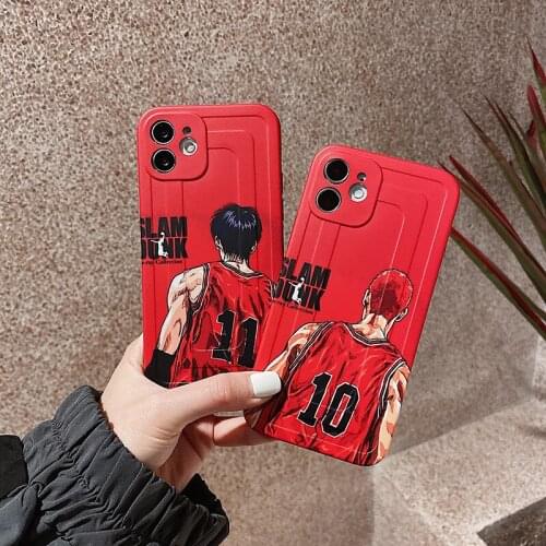Cute Cartoon Japan Anime Slam Dunk Phone Case for IPhone 11 12 Pro Xs MAX XR X 7 8 Plus SE 2020 Silicone Soft Cover Funda