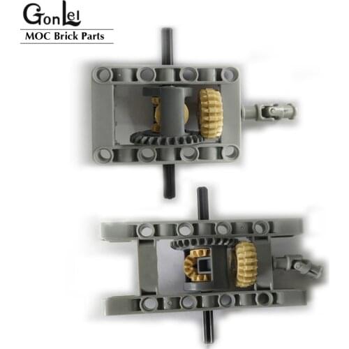 10Pcs/SET High-Tech FRAMED DIFFERENTIAL GEAR SET Kit Pack Chassis Part MOC Building Blocks Bricks DIY Toys Compatible Cars