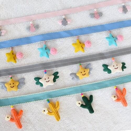 New Curtain Lace Trim Stars Pink Red Childrens Room Lace Tassel Fringe Table Cloth Sofa Decoration Accessories