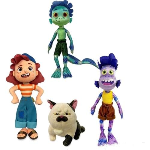 New Luca Alberto Movie Machiavelli Plush Toys Cute Soft Stuffed Giulia Father Cat Sea Monster Dolls For Kid Gift