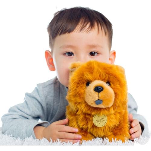 Original Simulation Dog Pet Chow Chow Soft Stuffed Animal Plush Toy Doll Birthday Gift Children Baby Gift
