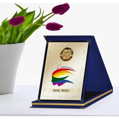 Personalized The Year 'S Best Estetisyeni Navy Blue Plaque Award-2