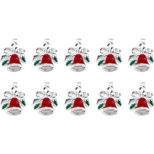 Christmas Enamel Jewelry Bows Bells Hair Accessories Accessories Bracelet Necklace Accessories DIY Alloy Fittings