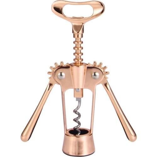 Steel Rose Gold Bottle Opener Red Wine Beer Opener Tools Kitchen Pumps Tool Bottle Cork Out Corkscrews M6G8