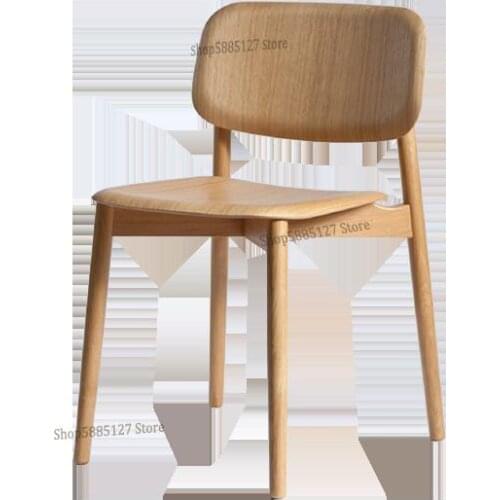 Customized Soft Edge Chair Danish Designer Chair Scandinavian Home Dining Chair Stackable Solid Wood Chair
