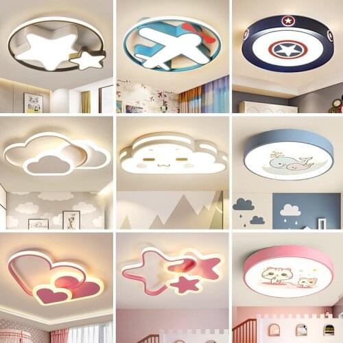 Childrens room lamp bedroom ceiling lamp modern minimalist creative cartoon cute kindergarten cloud lamp decoration