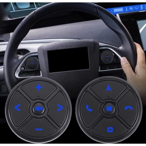 Universal Multi-function 10 Button Car Multimedia Steering Wheel Control Buttons DVD Button With Blue Backlight