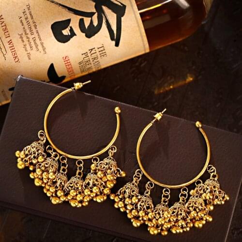Gypsy Indian Bell Dangle Earrings Unusual Round Pendientes Ear Rings For Girl Women Jewelry Boho Vintage Earring Hanging 2021