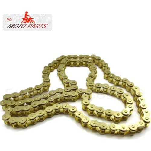Gold 420 102/104/108 links GOLD O-RING chain 50 70 90 110 125cc dirt bike/pit bike 420 china can choose thelinks you want
