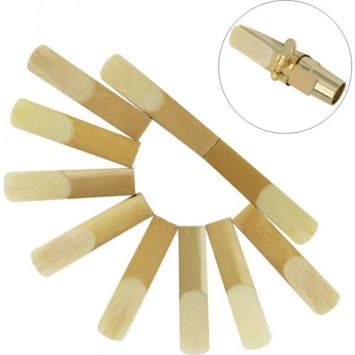 10pcs Soprano Alto Tenor Bb Saxophone Reed Bulrush Reeds Strength 2.5 Saxophone Accessories Parts