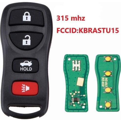 4 Buttons Remote Car key 315Mhz KBRASTU15 FOR Nissan Armada 2005-2015 315Mhz For Nissan Altima Maxima 2004-2006