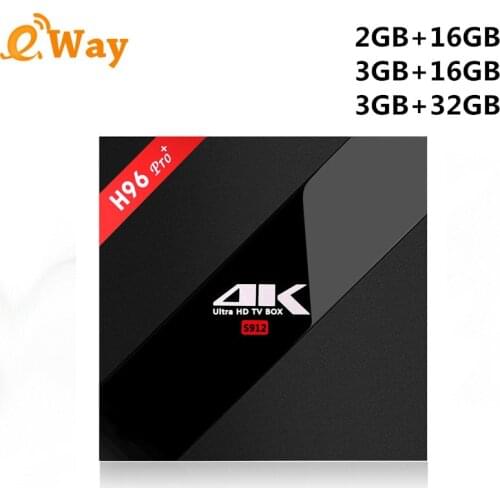 Android Box H96 PRO+ 2GB/3GB DDR3 16GB/32GB EMMC Amlogic S912 Quad Core BT4.0 1000M LAN Android 6.0 Smart TV Box