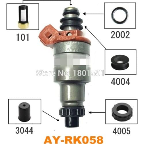 Free shipping 4 sets Fuel injector repair kit for Mazda 323 1994 matched Mazda-Kia 1.6/1.8 195500-2040 sevince kit (AY-RK058)