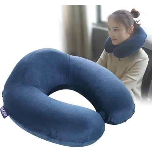 Travel Pillow 100% Pure Memory Foam Neck Pillow, Comfortable & Breathable Cover, Machine Washable, Airplane Travel Kit