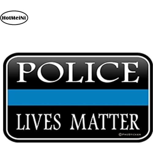 HotMeiNi 15cm x 10cm Car Styling Blue Line Police Lives Matter Decal Waterproof Car Sticker Bumper Doors Windows Accessories