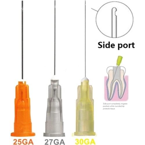 100pcs Pulp Rinsing Needle Tip Closed Root Canal Flushing Needle Canal Wasingh Endo Syringe Oral Health Care Materials