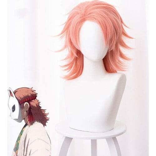 Devils Blade Sword Rabbit Orange Pink Short Multi-Layer Anti-Alice Short Hair cosplay Anime Wig
