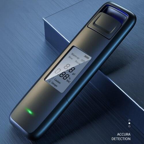 New Alcohol Breath Tester with Digital Display Screen USB Rechargeable Breathalyzer Analyzer High Accuracy Portable Non-Contact