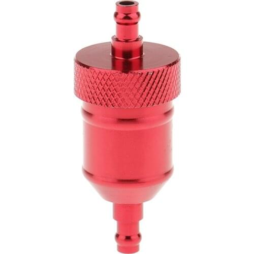 Wholesale Universal Motorcycle Pit Dirt Bike ATV Quad Inline Fuel Gas Filter Cleaner Gasket 6mm Red