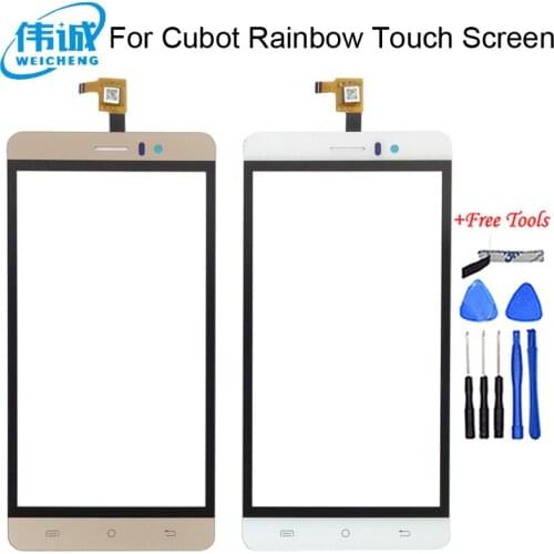 5'' Mobile Touch Screen Panel For Cubot Rainbow Sensor Touch Screen Digitizer Panel Front Glass Touchscreen Touchpad Tools