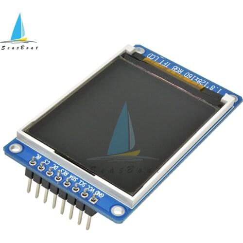 1.8" 1.8 inch 128X160 TFT LCD Full Color Display Module SPI Interface ST7735S Drive 3.3V Replace OLED Power Supply for Arduino